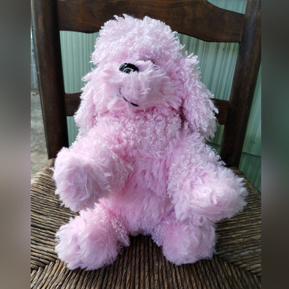 ∆Pink Poodle Dog Puppy Plush Stuffed Animal 12" Rinco Floppy - Picture 3 of 10